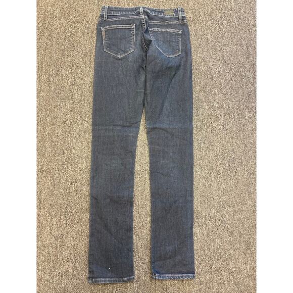 Paige Womens Blue Cotton Blend Mid Rise Skyline Skinny Jeans Size 24 - Picture 3 of 8